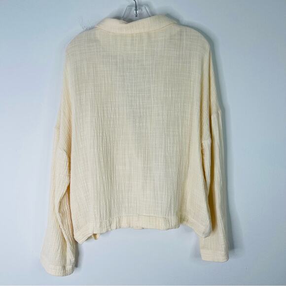 Loveriche cream gauzy lagenlook coastal button boxy medium - Picture 6 of 8